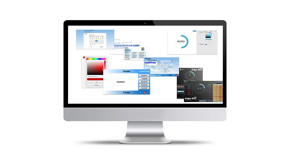 Tela de referência Schneider EcoStruxure Machine SCADA Expert